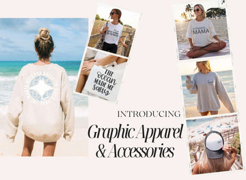 Introducing Salty Palm's graphic apparel and accessories collection, featuring trendy beachwear and stylish accessories.