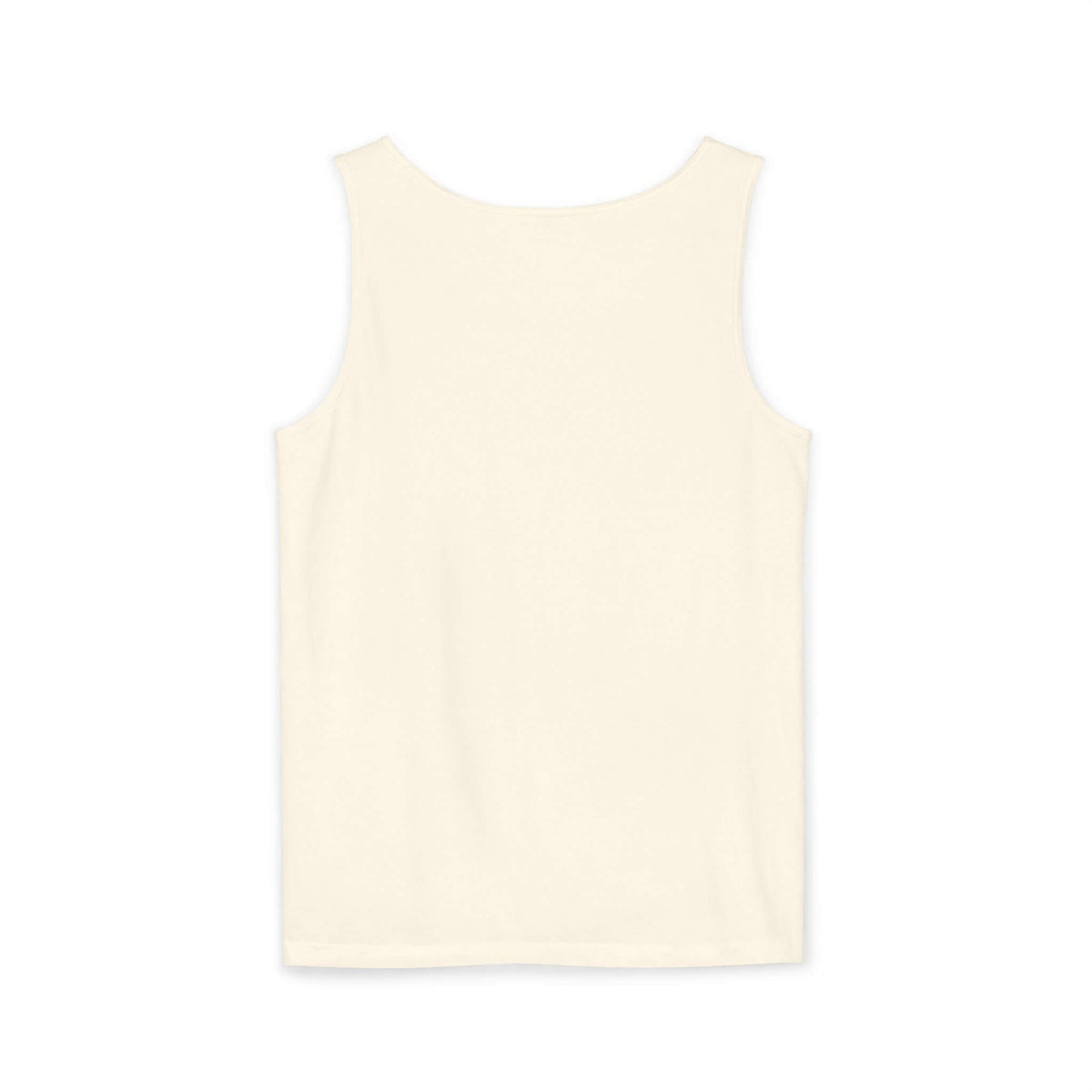 Ivory tank top made of 100% ringspun US cotton with relaxed fit, featuring medium fabric and comfort by SP Surf & Vibes.