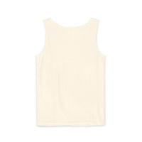 Ivory tank top made of 100% ringspun US cotton with relaxed fit, featuring medium fabric and comfort by SP Surf & Vibes.