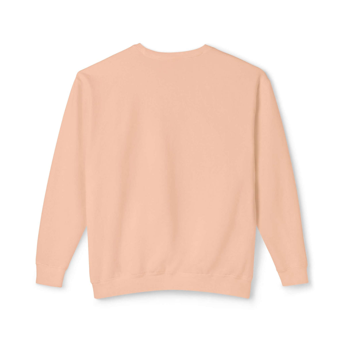 Peachy Emblem Sweatshirt, relaxed fit, made from 100% ringspun cotton, in a soft peach color, perfect for cozy lounging.