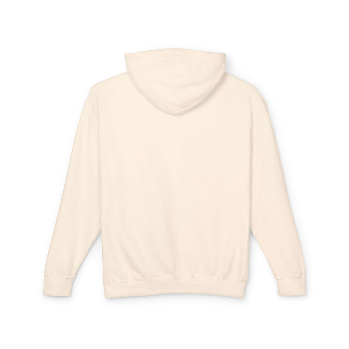 Ivory hoodie with hood, featuring a relaxed fit and lightweight, garment-dyed fabric, ideal for cozy comfort and style.