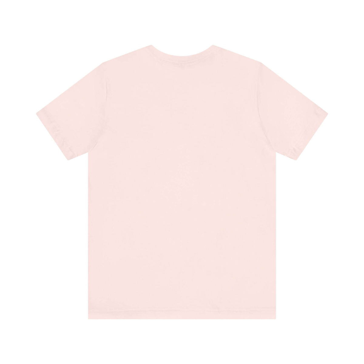 Soft pink graphic tee back view in organic cotton, unisex fit, perfect for beach lovers and dreamers.