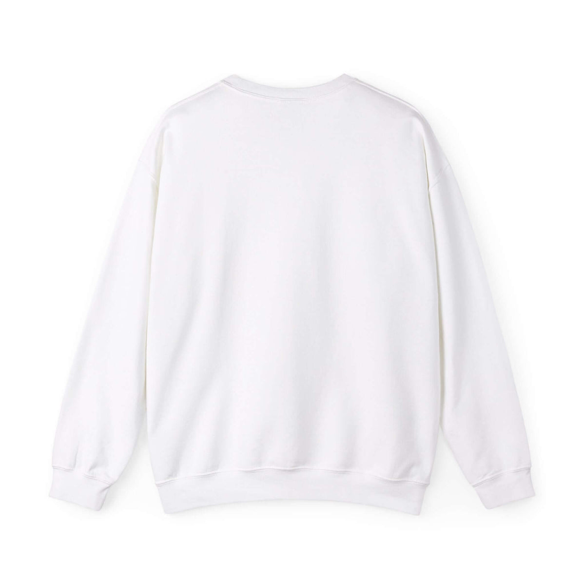 Back view of Girls Surf Too White Crewneck Sweatshirt, featuring a comfortable and warm design for young surfer girls.