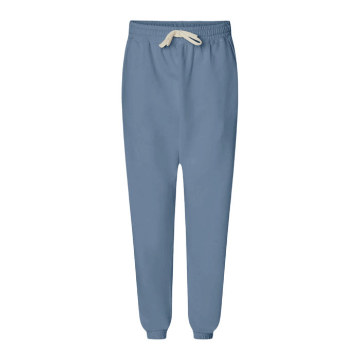 Blue Jean Emblem Sweatpants with beachy charm and relaxed fit, made from lightweight, 100% ringspun cotton fleece.